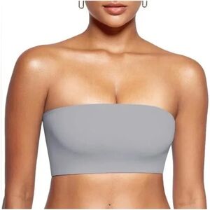 SKIMS Fits Everybody Bandeau super soft in light dusty blue color size large!
